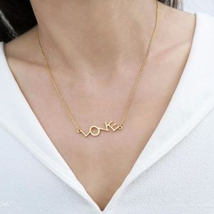 Love Necklace - Gold over 925 Sterling Silver
